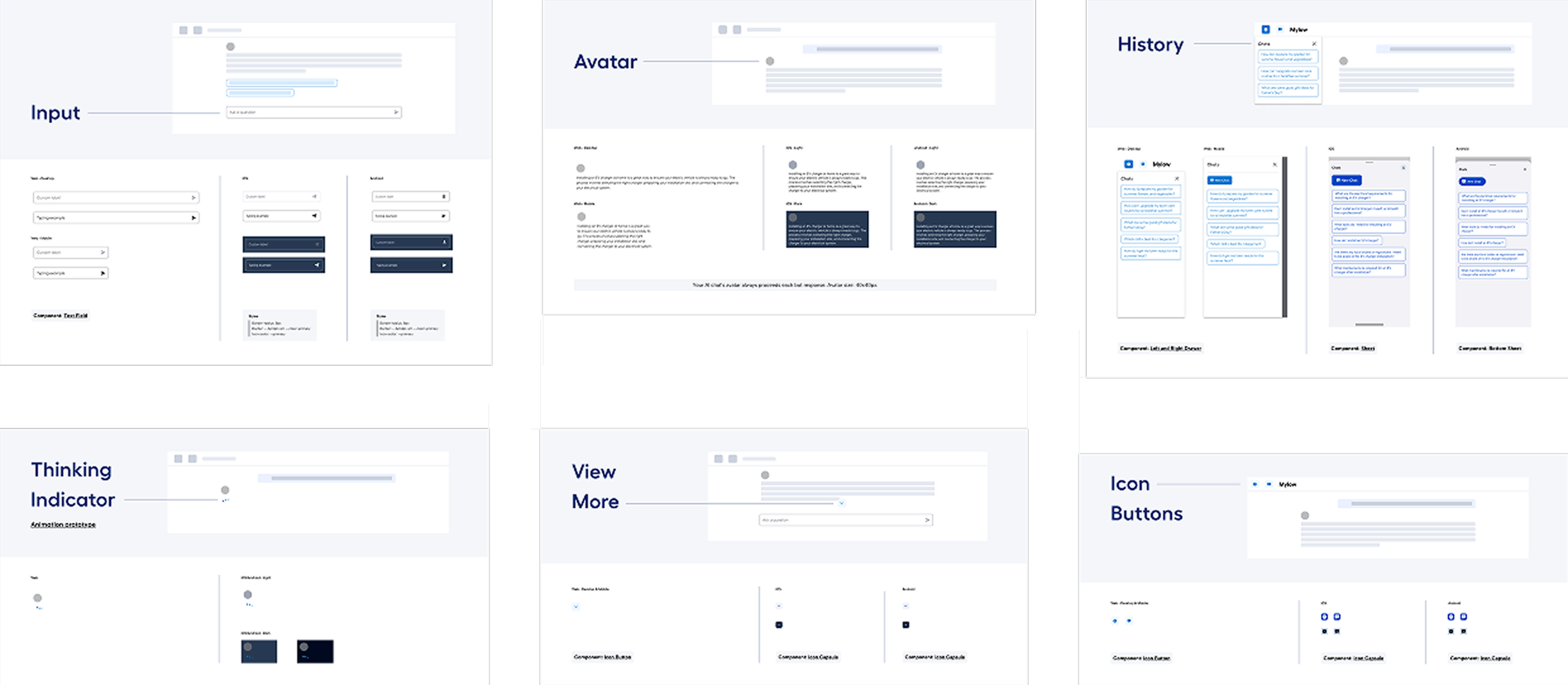 Grid of existing Backyard components with chat kit token configurations